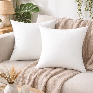 Soft Brushed Neutral Pillow Covers – 50x50 (Set of 2)  New